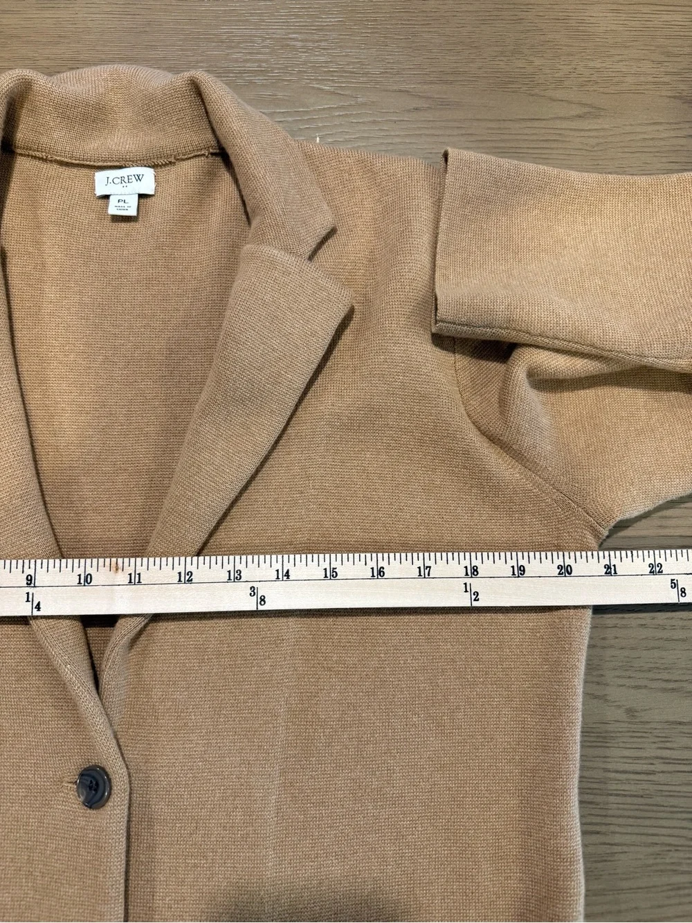 J.Crew Sweater Blazer Petite‎ Large Knit Jacket Cotton Minimalist Preppy Chic